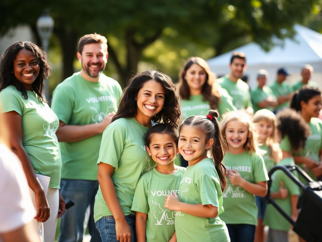 Neighbors of different generations serving together at an Outreach event